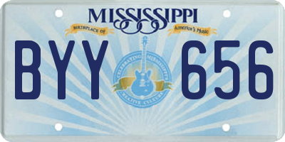 MS license plate BYY656