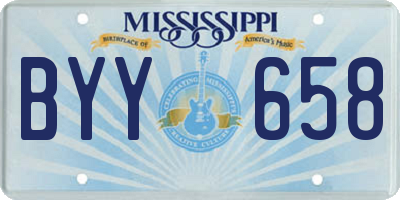 MS license plate BYY658