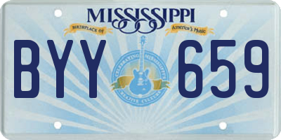 MS license plate BYY659