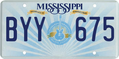 MS license plate BYY675