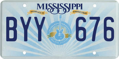 MS license plate BYY676