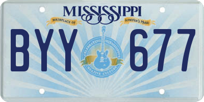 MS license plate BYY677