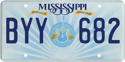 MS license plate BYY682