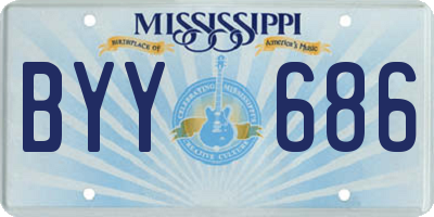 MS license plate BYY686
