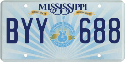 MS license plate BYY688