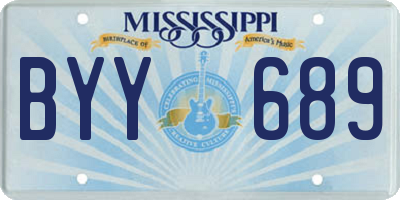 MS license plate BYY689