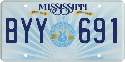 MS license plate BYY691