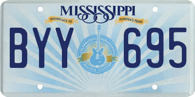 MS license plate BYY695