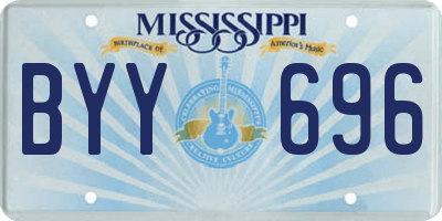 MS license plate BYY696
