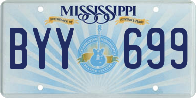MS license plate BYY699