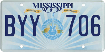 MS license plate BYY706