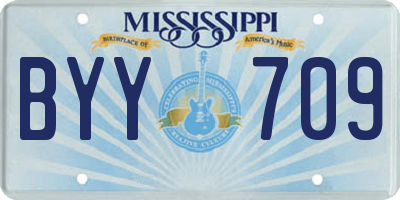 MS license plate BYY709