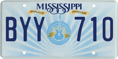 MS license plate BYY710