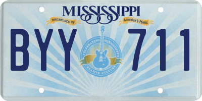 MS license plate BYY711