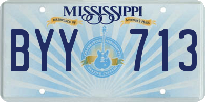 MS license plate BYY713