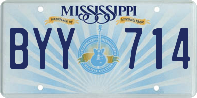 MS license plate BYY714