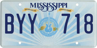 MS license plate BYY718