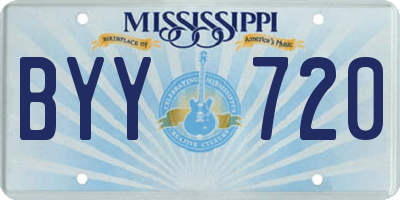 MS license plate BYY720