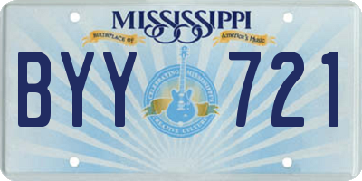 MS license plate BYY721