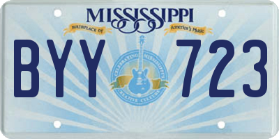 MS license plate BYY723