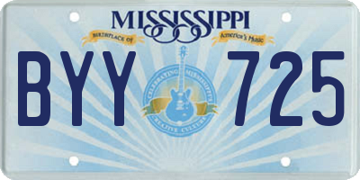 MS license plate BYY725