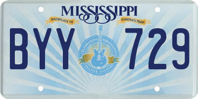 MS license plate BYY729
