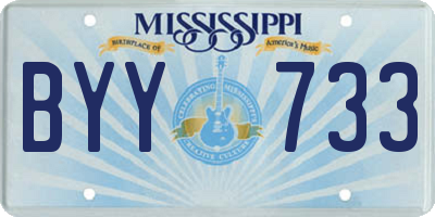 MS license plate BYY733