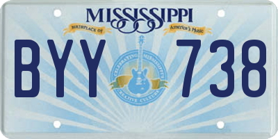 MS license plate BYY738