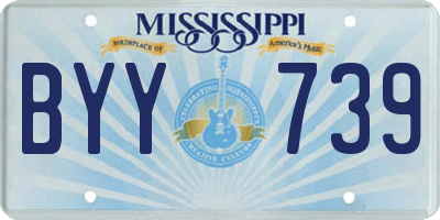 MS license plate BYY739