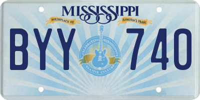 MS license plate BYY740