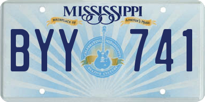 MS license plate BYY741