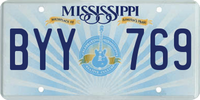 MS license plate BYY769