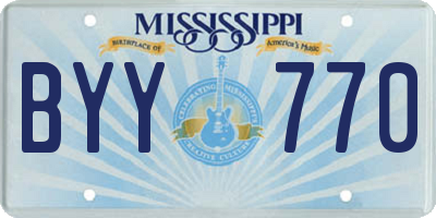 MS license plate BYY770
