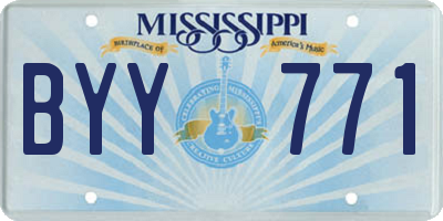 MS license plate BYY771