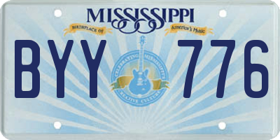 MS license plate BYY776