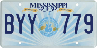 MS license plate BYY779
