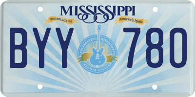 MS license plate BYY780