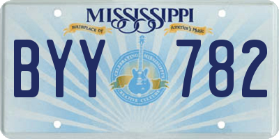 MS license plate BYY782