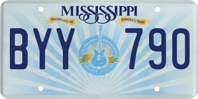 MS license plate BYY790