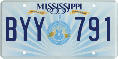MS license plate BYY791