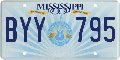 MS license plate BYY795