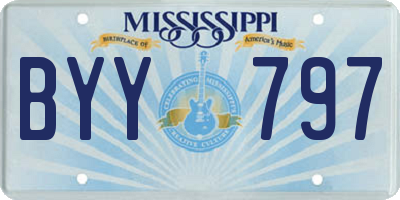 MS license plate BYY797