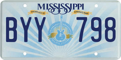 MS license plate BYY798
