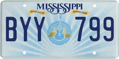 MS license plate BYY799