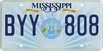 MS license plate BYY808
