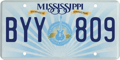 MS license plate BYY809