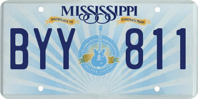 MS license plate BYY811