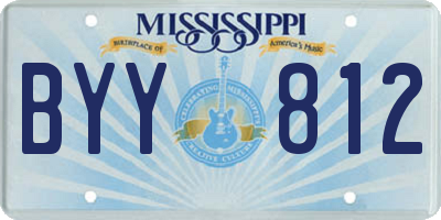 MS license plate BYY812