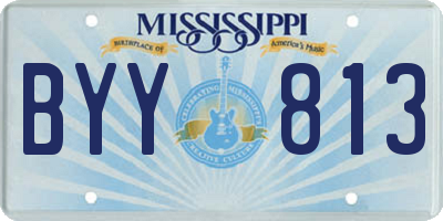 MS license plate BYY813