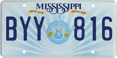 MS license plate BYY816